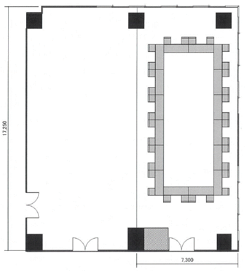 301会議室B（ロの字形式例）