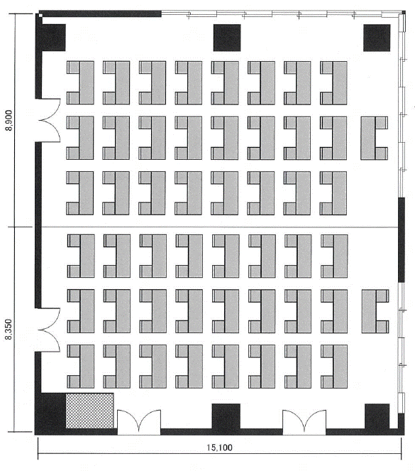 401AB会議室（スクール形式例）