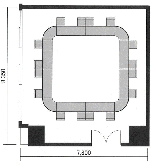 402会議室（ロの字形式例）