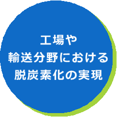 工場や輸送分野における脱炭素化の実現